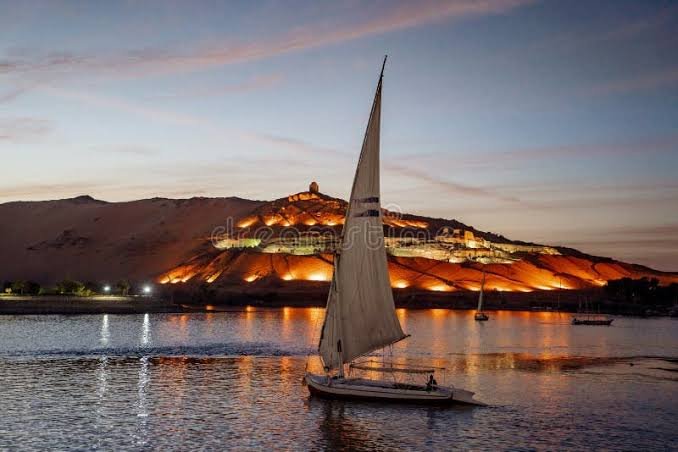 Felucca on the Nile in Aswan