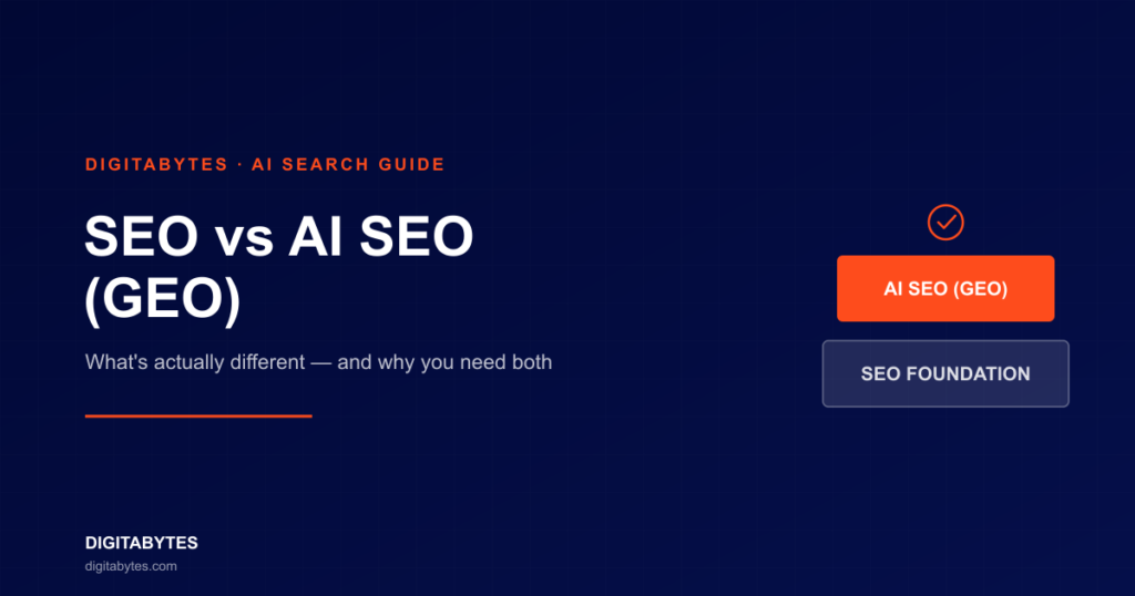Traditional SEO vs AI SEO (GEO): What’s the Difference and Why Your Business Needs Both